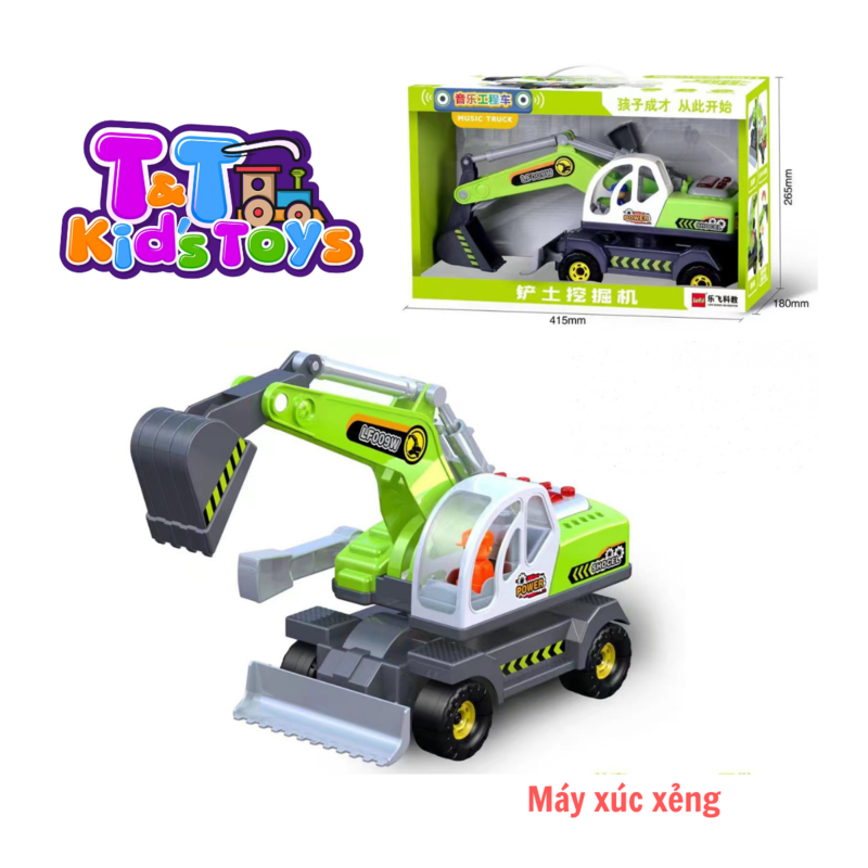 Máy xúc xẻng - đèn, âm nhạc