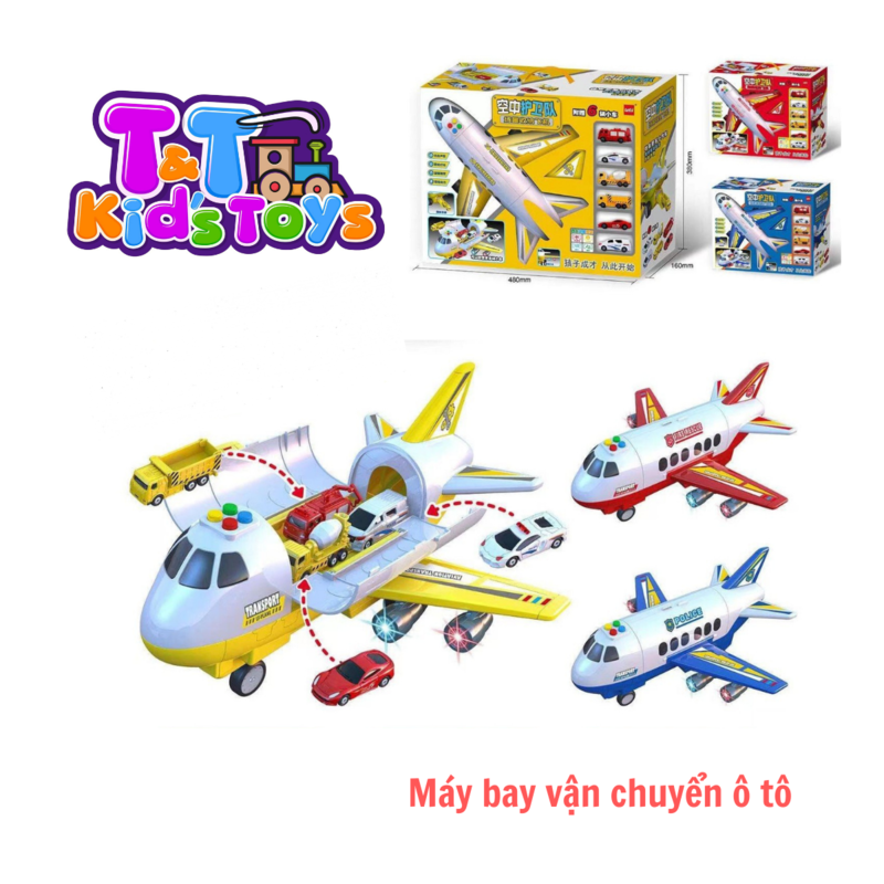 Máy bay vận chuyển ô tô - đèn, âm nhạc