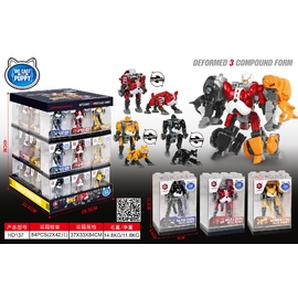 Bộ 3 hộp thú cưng biến hình robot 3in1