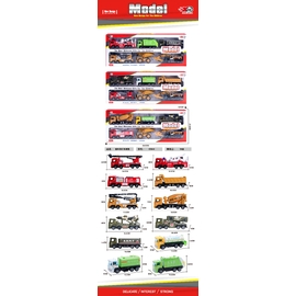 Bộ đồ chơi 6 xe ô tô: xe công trình, cứu hỏa, quân sự