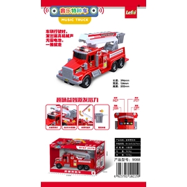 Xe thang cứu hỏa - đèn, âm nhạc, kể chuyện - Đỏ trắng