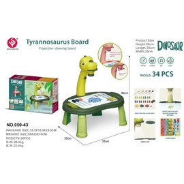 Bảng vẽ chiếu hình khủng long - Xanh lá