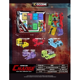 Bộ số kết hợp biến hình robot 6-9 kèm đầu giáp