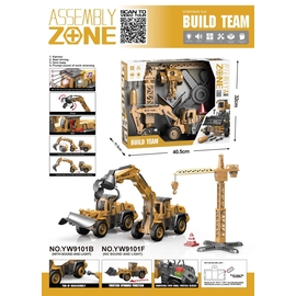 Bộ xe công trình tháo lắp thông minh 2 trong 1 – âm thanh, đèn