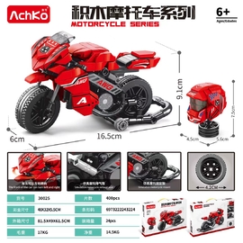 Mô hình lắp ghép mô tô thể thao - Đỏ - 400pcs