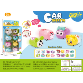 Hộp 8 xe động vậy chạy cót dễ thương